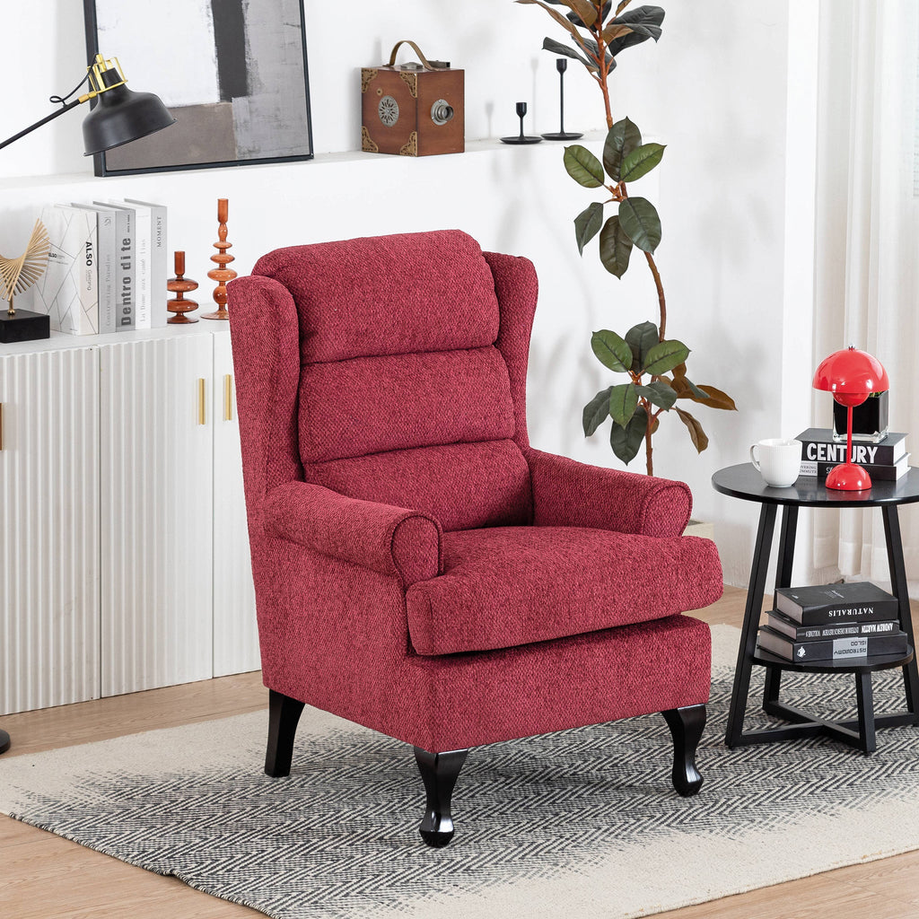 Burgundy living room online chair