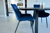 Set of 4 Anglia Dining Chairs Navy Velvet