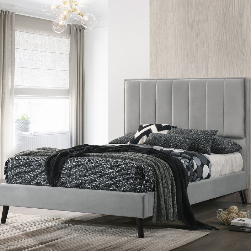 Elsa Upholstered Bed Frame Light Grey