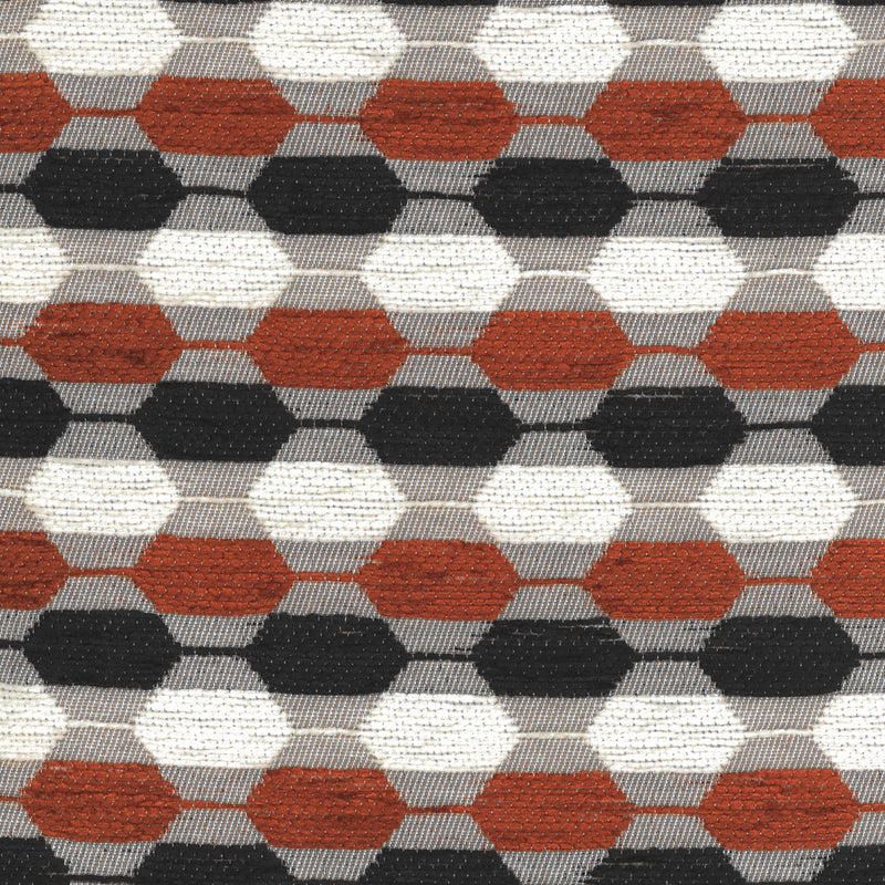 Galway Rubik Copper/Chestnut Upholstery Fabric