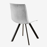 Set of 2 Karl Dining Chairs Grey Velvet