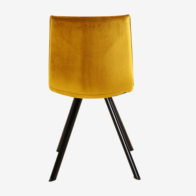Set of 2 Karl Dining Chairs Mustard Velvet
