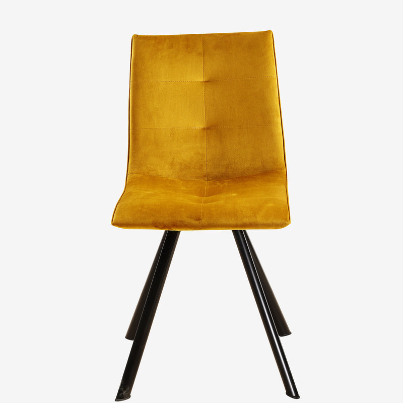 Set of 2 Karl Dining Chairs Mustard Velvet