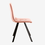 Set of 2 Karl Dining Chairs Pink Velvet