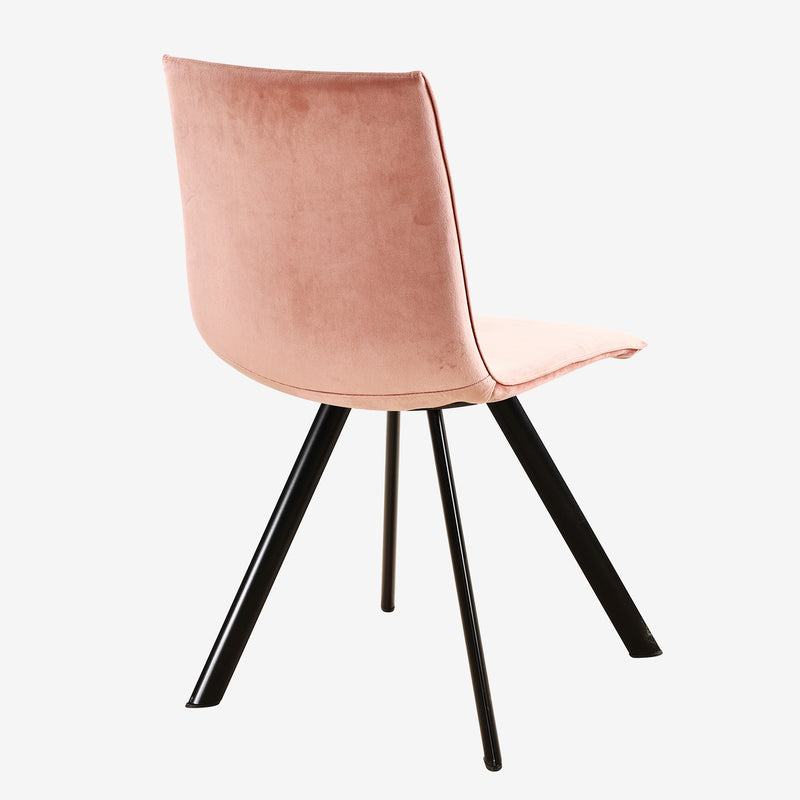 Set of 2 Karl Dining Chairs Pink Velvet
