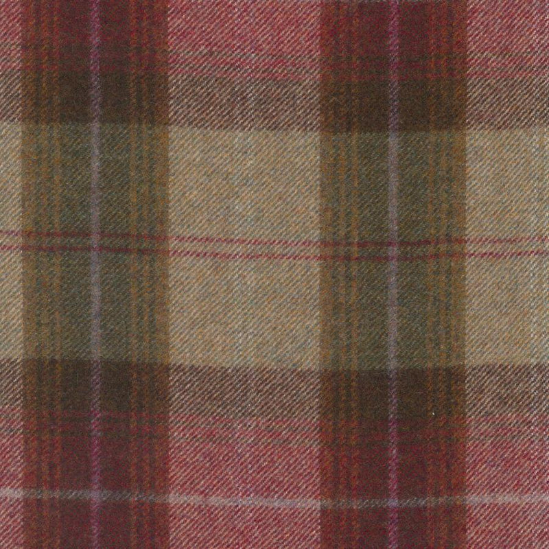 Kintyre Plaid Autumn Berry Upholstery Fabric