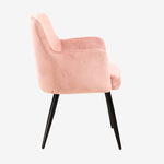 Set of 2 Larsen Dining Chairs Pink Velvet