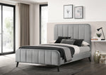 Marcel Upholstered Bed Frame Light Grey Velvet
