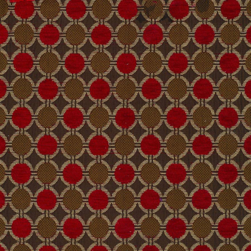 Mexico Circles Wine Upholstery Fabric