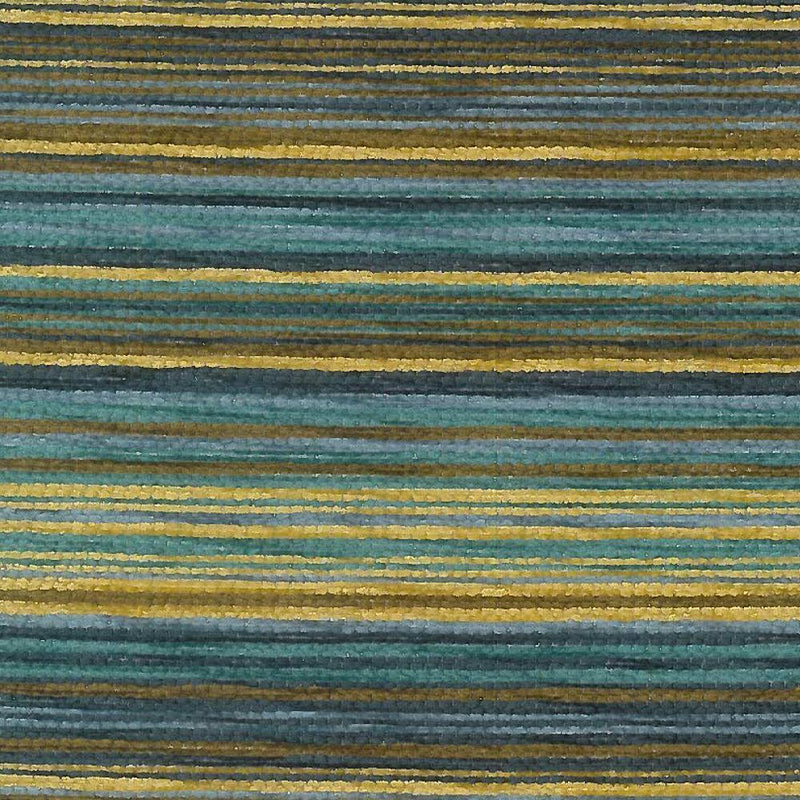 Nadia Stripe Canary Blue Upholstery Fabric