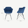 Set of 2 Oscar Dining Chairs Navy