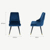 Set of 2 Tatia Dining Chairs Blue