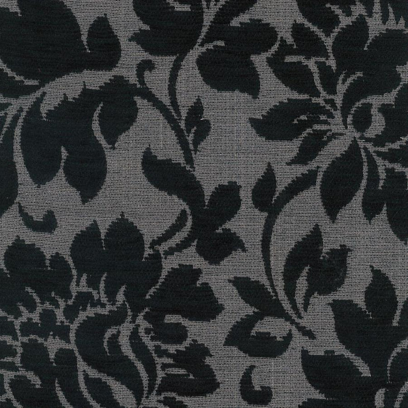 Sapphire Floral Black Upholstery Fabric