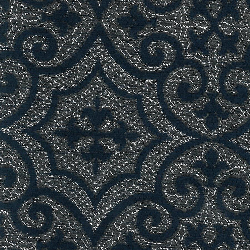 Zanetti Crest French Bleu Upholstery Fabric